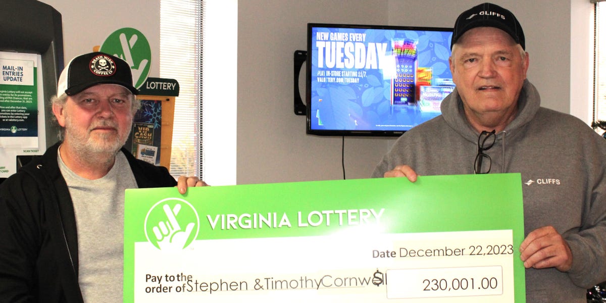 Le gagnant de la loterie de Virginie qui a battu la cote de 1 : 749 398 pour 230 000 $ a conclu un pacte pour le partager avec son frère